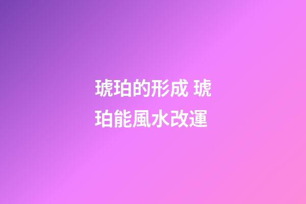 琥珀的形成 琥珀能風水改運